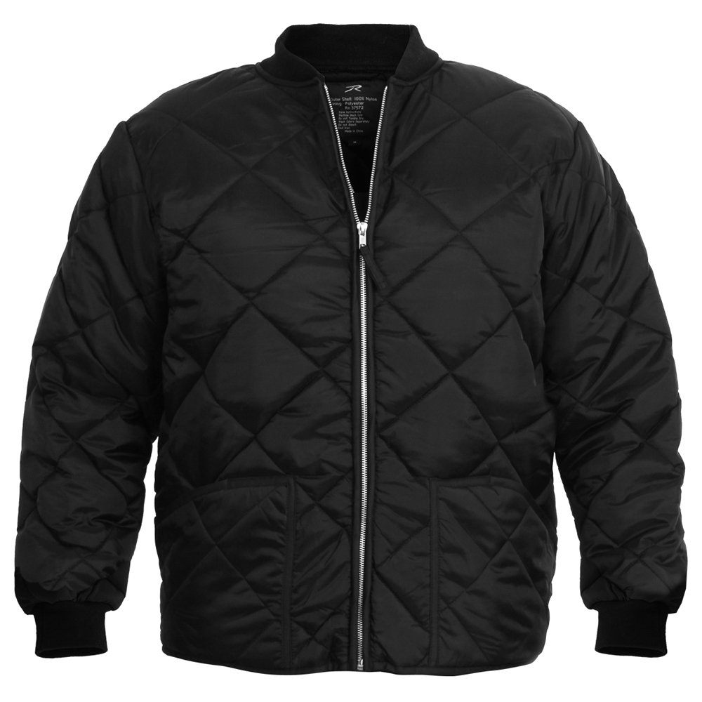 Mens Diamond Nylon Quilted Flight Jacket